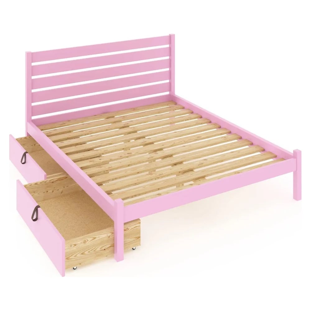 Двуспальная кровать Solarius Классика из массива сосны с реечным ...