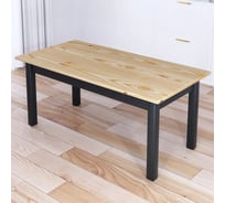 Стол журнальный Solarius Классика с лакированной столешницей из массива сосны 20 мм и ножками цвета антрацит, 90x60x44 см 601-10037