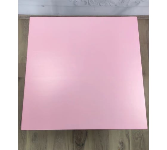 Стол журнальный квадратный Solarius Классика из массива сосны 40 мм 70x70x46 см, цвет розовый 601-10020