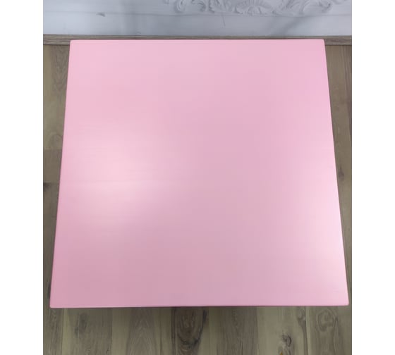 Стол журнальный квадратный Solarius Классика из массива сосны 40 мм, 80x80x46 см, цвет розовый 601-10007
