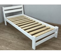 Кровать Solarius Мишка усиленная, лакированная, из массива сосны, с основанием 200x90 см, цвет белый, габариты 210x100 90mbel