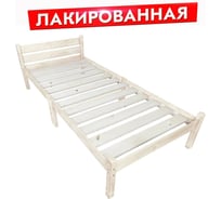 Кровать односпальная Solarius Классика Компакт сосновая, с реечным основанием, лакированная, 100x200 см kompakt100lak