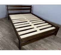 Кровать Solarius Мишка усиленная, лакированная, из массива сосны, с основанием 200x160 см, цвет темный дуб, габариты 210x170 160mtemd