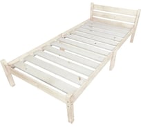 Кровать односпальная Solarius Классика Компакт сосновая, с реечным основанием, без шлифовки и покрытия, 90x190 см kompakt90net-190