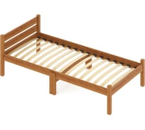 Кровать односпальная Solarius Классика Компакт сосновая, с ортопедическим основанием, цвет ольхи, 80x200 см ortokompakt80olha