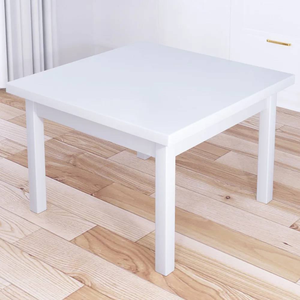 Стол журнальный квадратный Solarius Классика с белой столешницей из ...