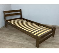 Кровать односпальная Solarius Мишка из массива сосны, с ортопедическим основанием, 80x190 см, цвет темный дуб 410-100007-190