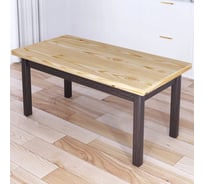 Стол журнальный Solarius Классика с лакированной столешницей из массива сосны 40 мм и ножками цвета венге, 90x60x46 см 601-10278