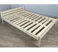 Двуспальная кровать Solarius Классика из массива сосны с реечным основанием, 190x180 см (габариты 200x190), лакированная 180kllak-190