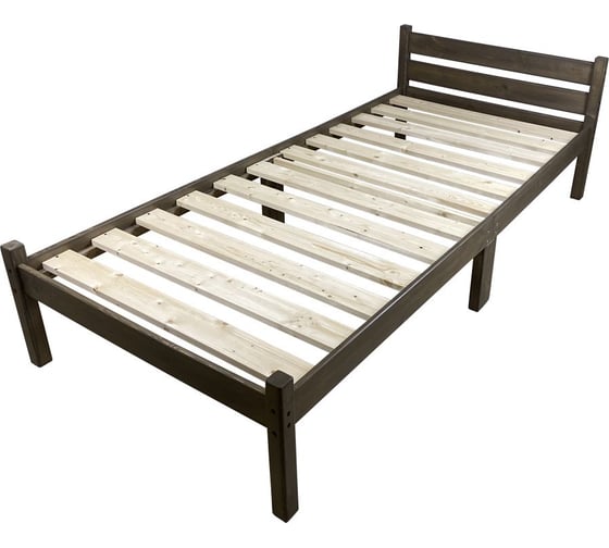 Кровать Solarius классика компакт, сосновая, цвет венге, 80x190 см kompakt80venge-190 1