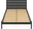 Кровать двуспальная Solarius Классика из массива сосны, с высокой спинкой и реечным основанием, 200x140 см (габариты 210x150), цвет антрацит klas-spin140ser 2