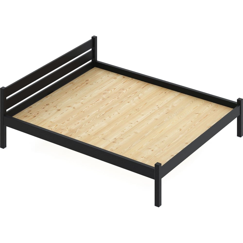 Кровать двуспальная Solarius Классика из массива сосны, со сплошным ...