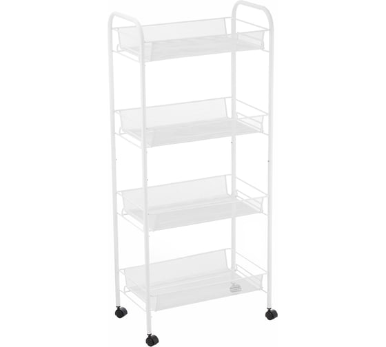 Этажерка UniStor MIRAGE 4-х ярусная, на колёсиках , с корзинками, 44х22х100 см 211263