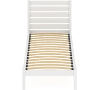 Односпальная кровать Solarius Классика из массива сосны с ортопедическим основанием и высокой спинкой, цвет белый, 90x190 см klasorto-spin90bel-190