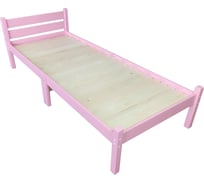 Кровать односпальная Solarius Классика Компакт сосновая со сплошным основанием, розовая, 190x80 см kompakt80roz-190-full