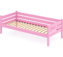 Тахта односпальная Solarius из массива сосны с ортопедическим основанием, 170x90 см (габариты 180x100), цвет розовый tahta90-170roz-orto