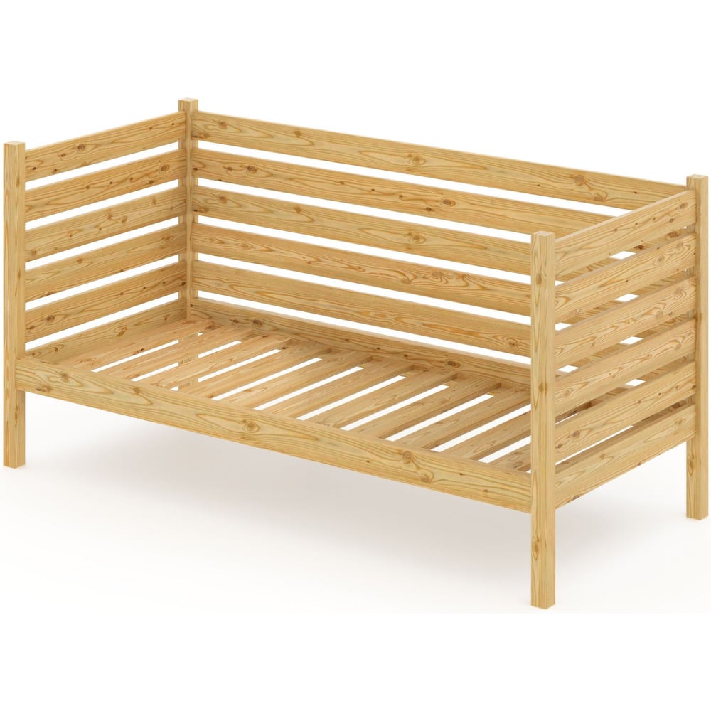 Тахта односпальная Solarius из массива сосны с реечным основанием и ...