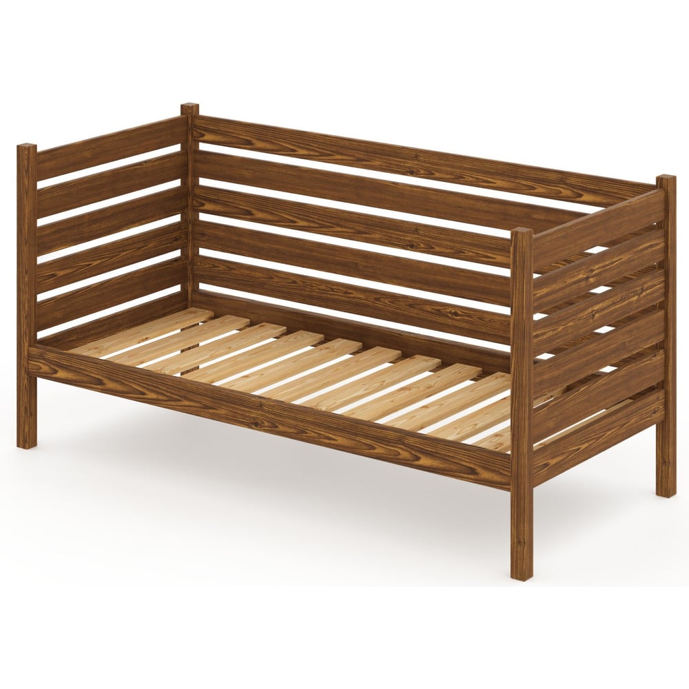 Тахта односпальная Solarius из массива сосны с реечным основанием и ...