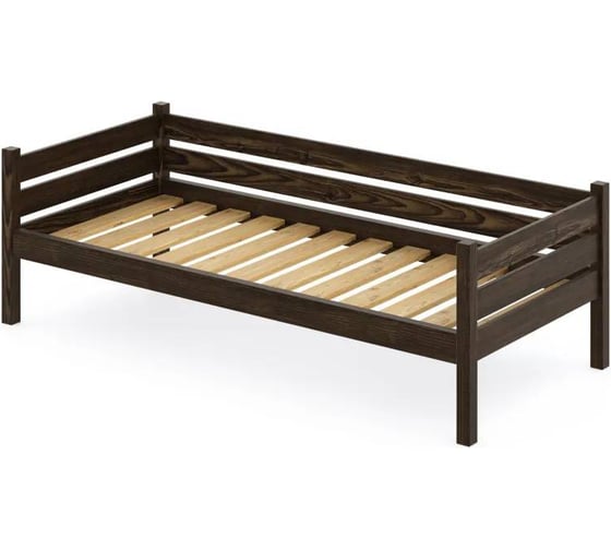 Тахта односпальная Solarius из массива сосны с реечным основанием, 170x100 см (габариты 180x110), цвет венге tahta100-170ven 1