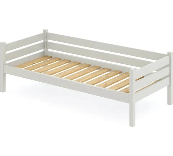 Тахта односпальная Solarius из массива сосны с реечным основанием, 200x100 см (габариты 210x110), цвет платины tahta100-200plat 1