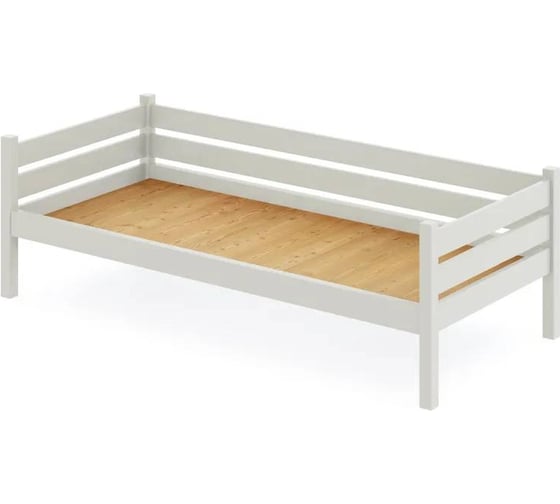 Тахта односпальная Solarius из массива сосны со сплошным основанием, 180x100 см (габариты 190x110), цвет платины tahta100-180plat-full 1