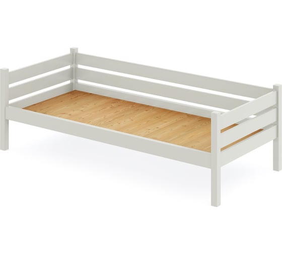 Тахта односпальная Solarius из массива сосны со сплошным основанием, 200x100 см (габариты 210x110), цвет платины tahta100-200plat-full 1