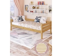 Тахта односпальная Solarius из массива сосны, с ортопедическим основанием, 170x80 см, габариты 180x90, без покраски tahta80-170-orto