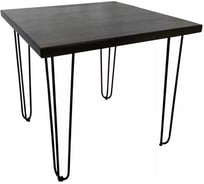 Стол Solarius Loft квадратный, из массива сосны, 40 мм, на шпильках, 80x80x75 см, цвет венге 710-10012