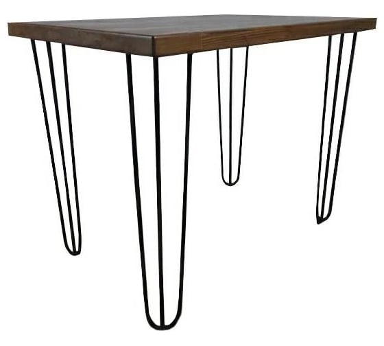 Стол Solarius Loft из массива сосны, на шпильках, 120x80 см, цвет Темный дуб stloftshpil12080temdub