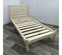 Односпальная кровать Solarius Классика из массива сосны с реечным основанием и высокой спинкой, цвет лакированная, 100x190 см klas-spin100lak-190