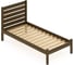 Односпальная кровать Solarius Классика из массива сосны с реечным основанием и высокой спинкой, цвет темного дуба, 80x190 см klas-spin80temdub-190 2