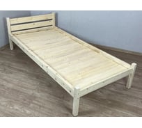 Односпальная кровать Solarius Классика из массива сосны со сплошным основанием, 200x100 см (габариты 210x110), без покраски kr100-full