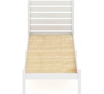 Односпальная кровать Solarius Классика Компакт из массива сосны с высокой спинкой и сплошным основанием, цвет белый, 90x190 см kompakt-spin90bel-190-full