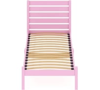 Односпальная кровать Solarius Классика Компакт сосновая с ортопедическим основанием и высокой спинкой, цвет розовый, 70x200 см ortokompakt-spin70roz