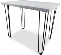 Стол Solarius Loft из массива сосны, на шпильках, 120x80 см, цвет Белый stloftshpil12080bel
