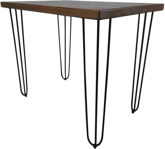 Стол Solarius Loft из массива сосны, на шпильках, 90x60 см, цвет Темный дуб stloftshpil9060temdub