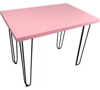 Стол Solarius Loft из массива сосны, 40 мм, на шпильках, 120x60x75 см, цвет розовый 710-10005