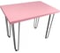 Стол Solarius Loft из массива сосны, 40 мм, на шпильках, 120x60x75 см, цвет розовый 710-10005 1