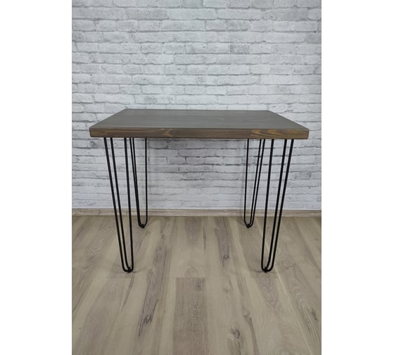 Стол Solarius Loft из массива сосны, на шпильках, 120x80 см, цвет Венге stloftshpil12080ven