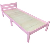 Односпальная кровать Solarius Классика Компакт сосновая со сплошным основанием, розовая, 200x100 см kompakt100roz-full