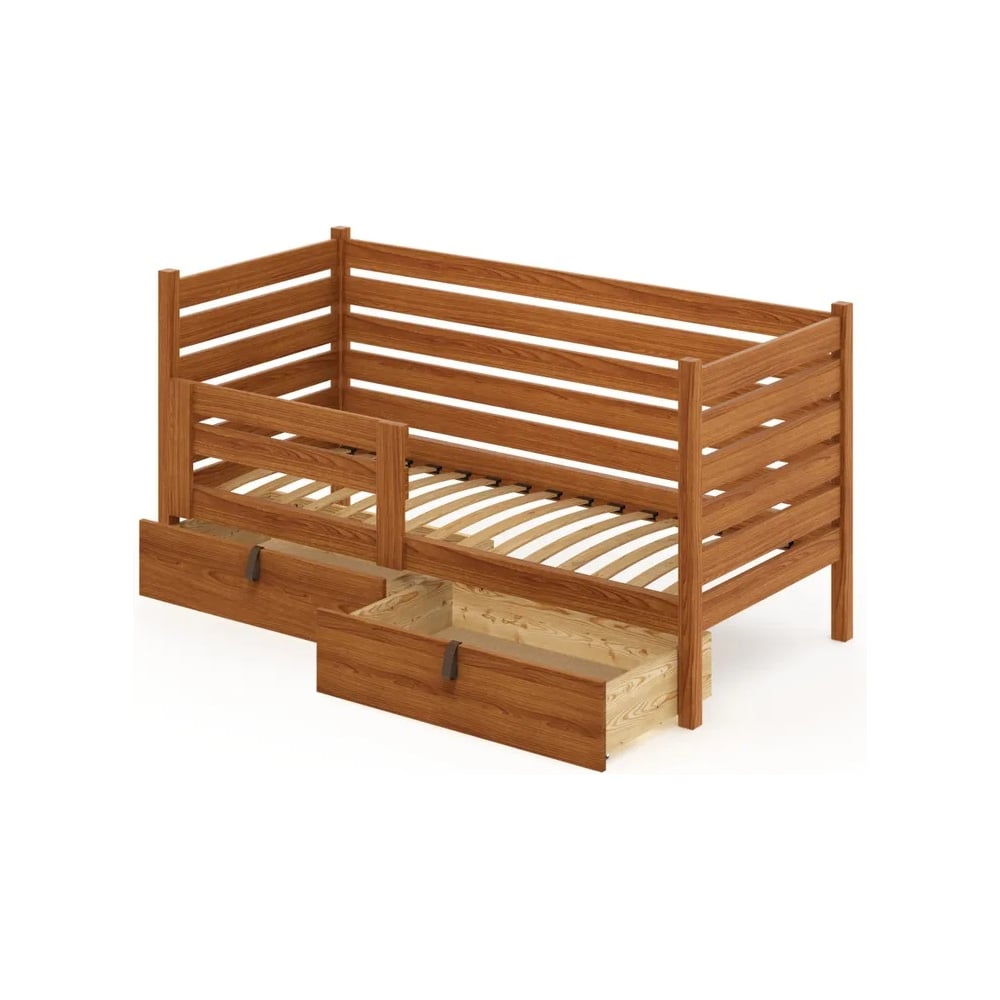 Односпальная кровать Solarius подростковая из массива сосны с ...