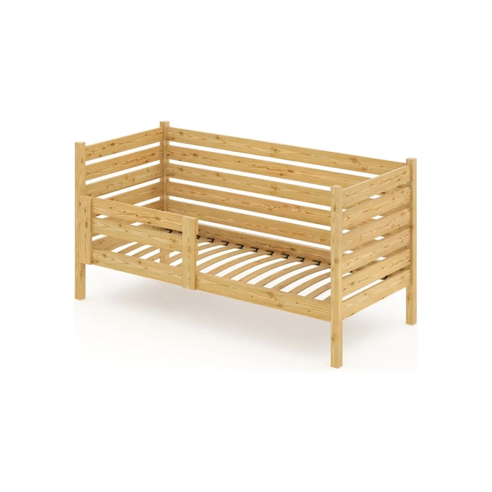 Односпальная кровать Solarius подростковая из массива сосны с ...