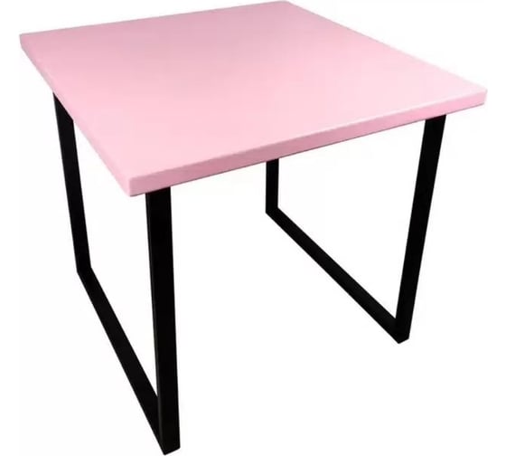 Стол Solarius Loft квадратный, из массива сосны, 40 мм, 80x80x75 см, цвет розовый 700-10014 1
