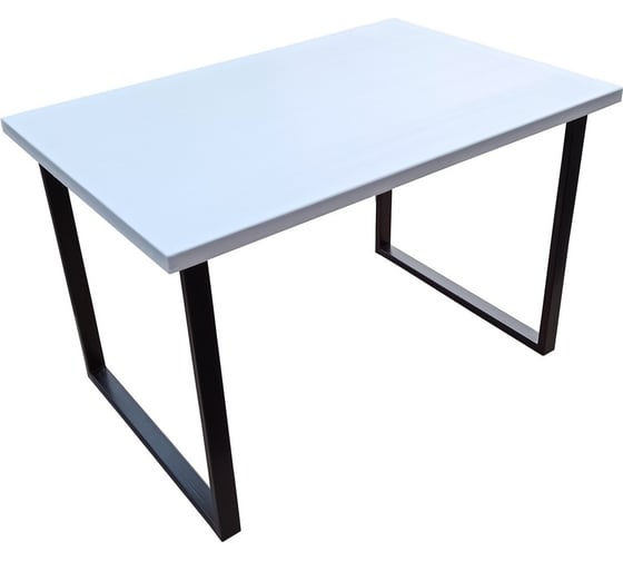 Стол Solarius Loft из массива сосны, 120x80 см, цвет белый stloft12080bel
