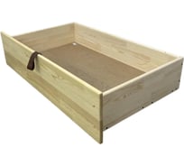 Ящик под кровать Solarius выкатной, на колесиках для хранения вещей, 57x92,5x20,8 см, без шлифовки и покраски (для кровати Классика-200) yashik1-net