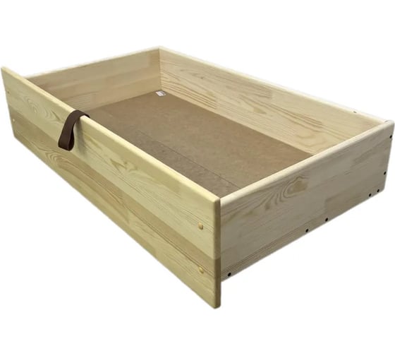 Ящик под кровать Solarius выкатной на колесиках для хранения вещей, 57x92,5x20,8 см, лакированный (для кровати Классика-200) yashik1-lak 1