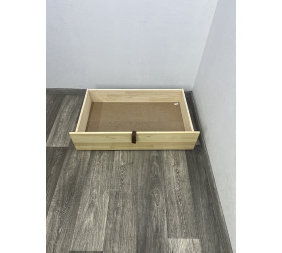Ящик под кровать Solarius выкатной на колесиках для хранения вещей, 57x92,5x20,8 см, лакированный (для кровати Классика-200) yashik1-lak