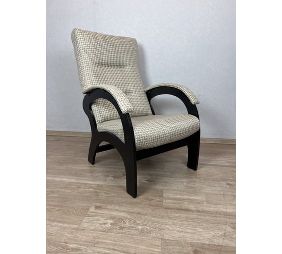 Кресло Solarius Классика для дома и дачи, мягкое, обивка из рогожки, цвет бежевый 302-10002