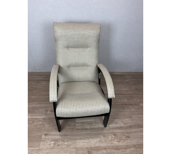 Кресло Solarius Классика для дома и дачи, мягкое, обивка из рогожки, цвет бежевый 302-10002