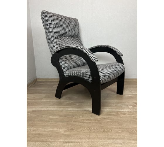 Кресло Solarius Классика для дома и дачи, мягкое, обивка из рогожки, цвет серый 302-10001